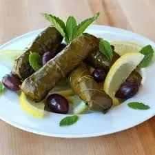 Vegan stuffed grape leaves